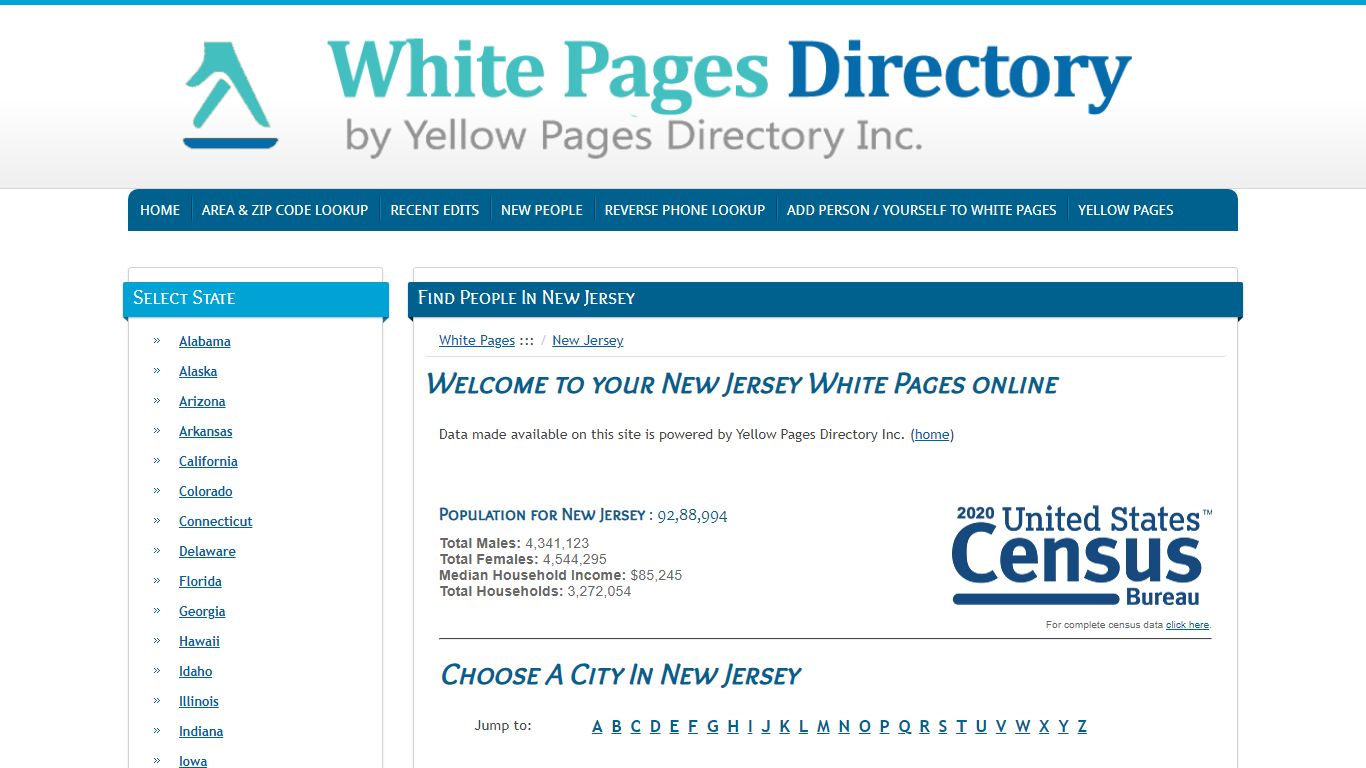 New Jersey Cities List - Find White Pages People Listings & Public ...